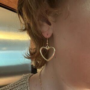 Gold Heart Earrings